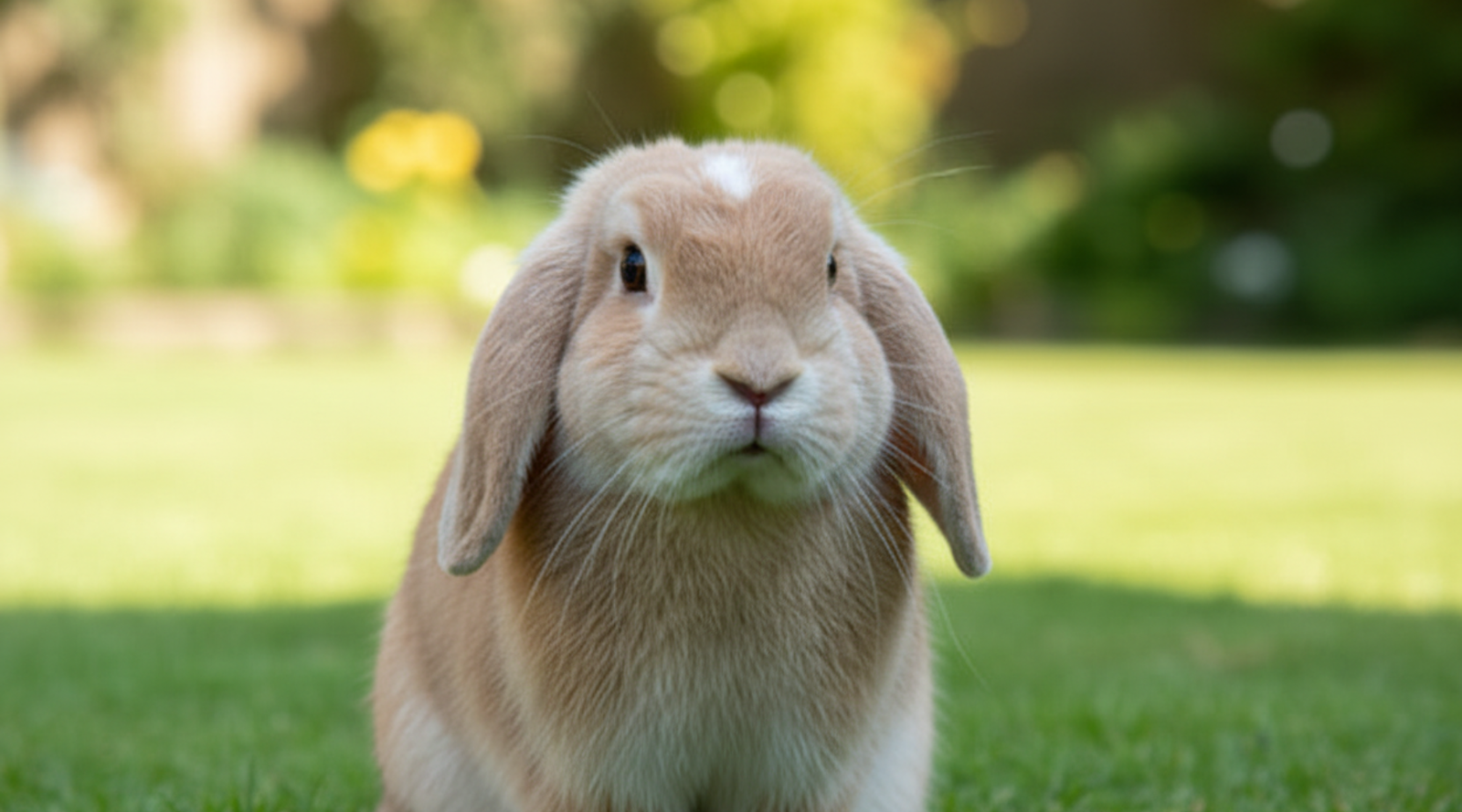 Libby, one of the bunnies behind Barks & Bunnies, in the garden