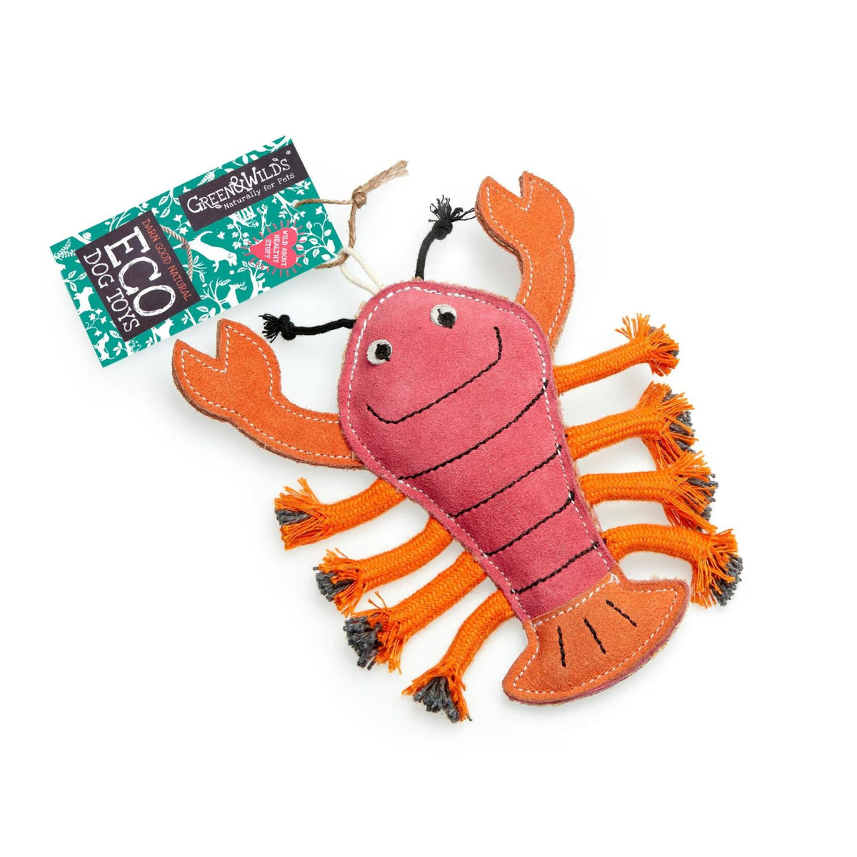 Green &amp; Wilds Larry The Lobster, Eco Friendly Dog Toy | Barks &amp; Bunnies