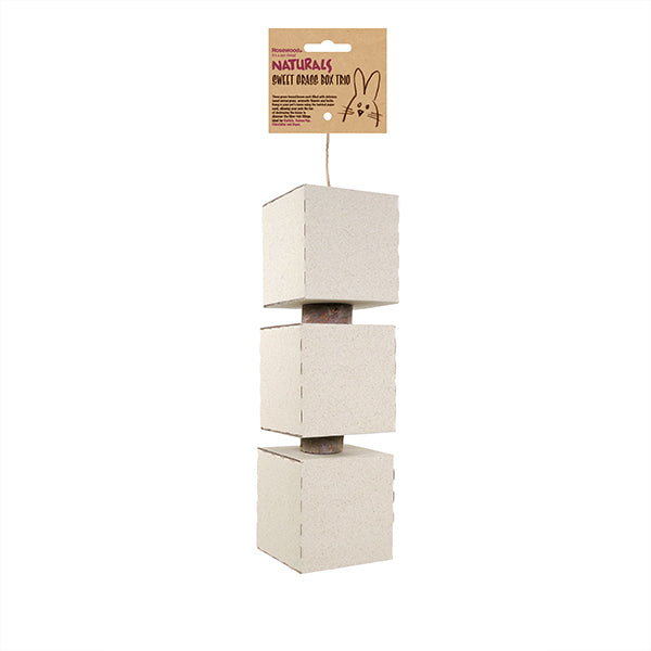 Rosewood Sweet Grass Box Trio for Rabbits | Barks &amp; Bunnies
