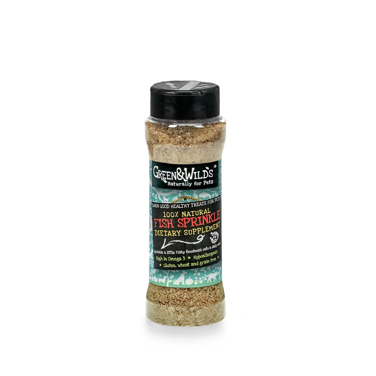 Green &amp; Wilds Fish Sprinkle Health Supplement for Dogs &amp; Cats | Barks &amp; Bunnies