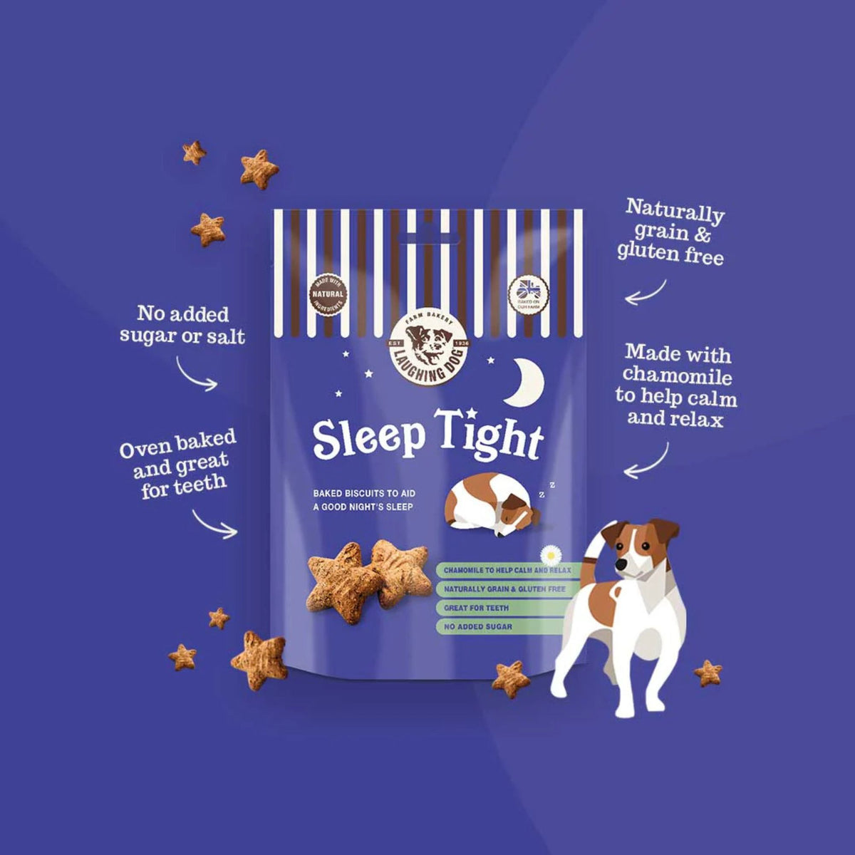 Laughing Dog Sleep Tight Dog Treats with Chamomile | Barks &amp; Bunnies