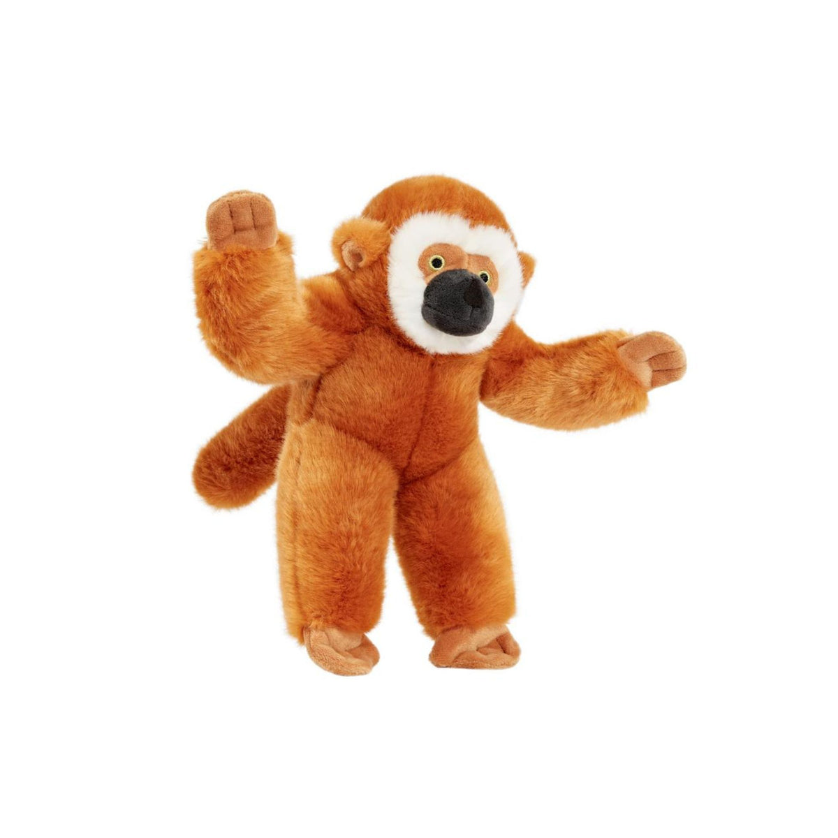 Fluff &amp; Tuff Marcel Monkey brown plush dog toy on white background