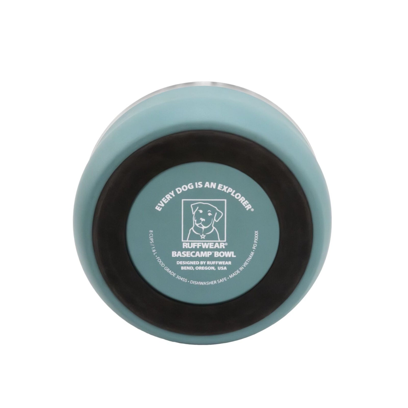 Underside of Ruffwear Basecamp Bowl showing non-slip silicone base