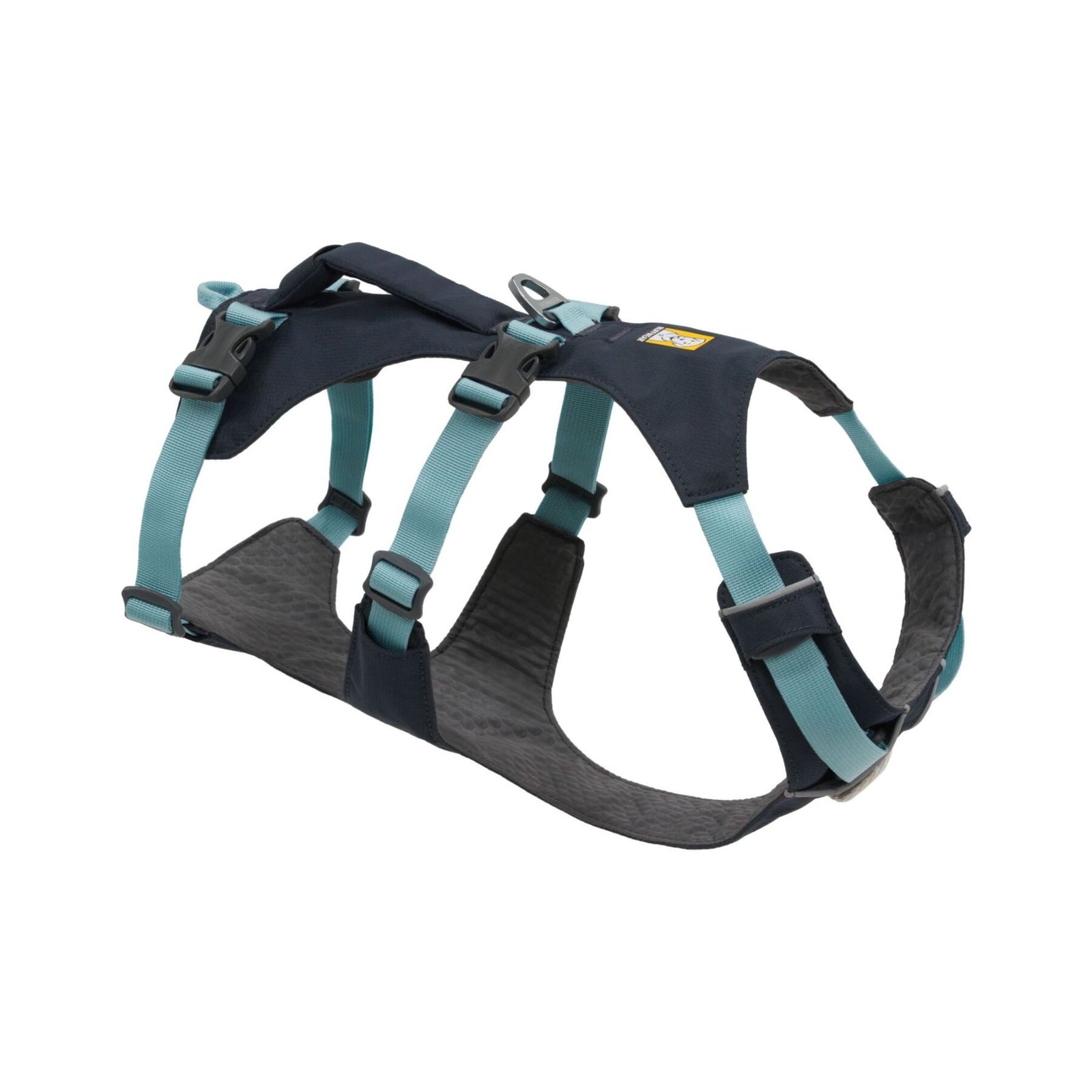 Ruffwear Flagline dog harness in Alpenglow Pink, front view showing chest panel and handle