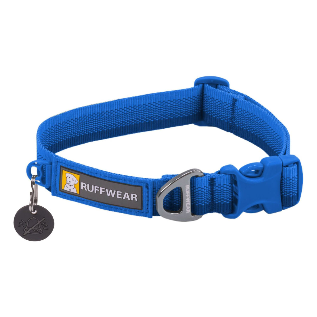Ruffwear Front Range Dog Collar in Blue Pool, studio shot on white background