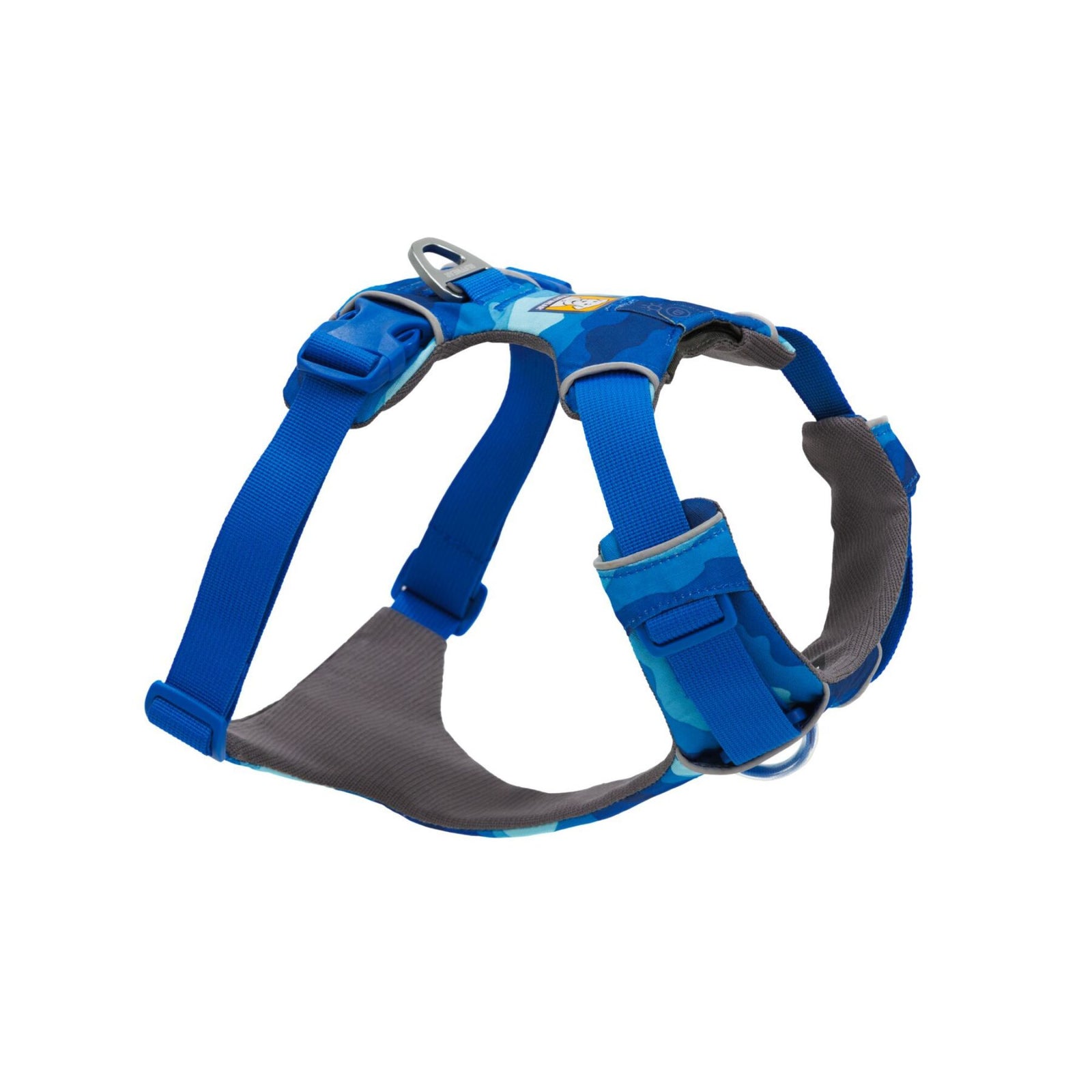 Ruffwear Front Range Harness in Coastal Mountains shown from the front on a white background