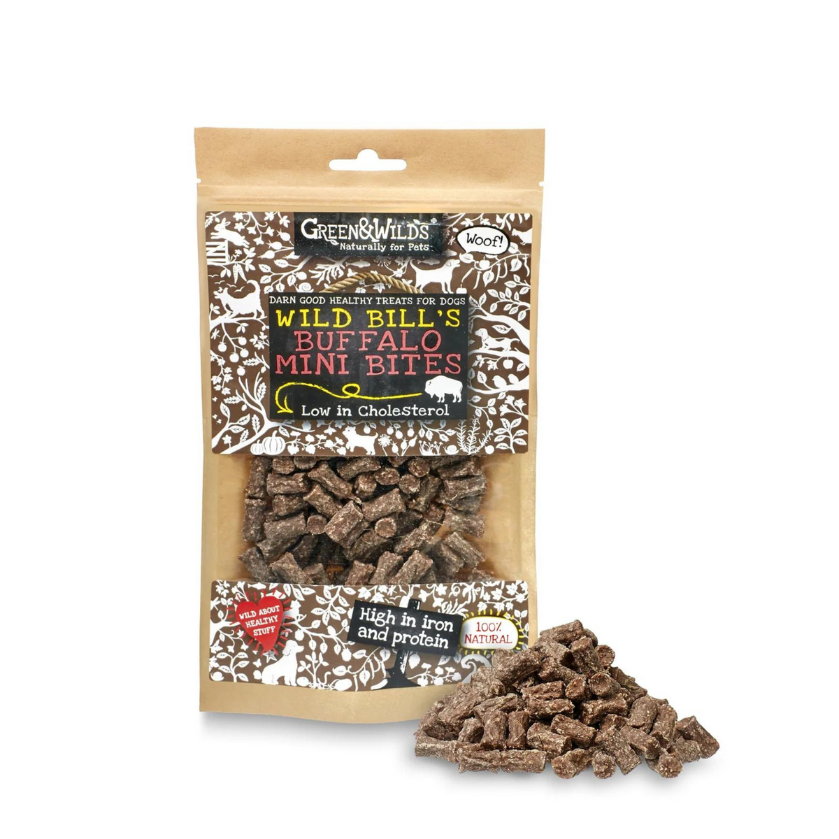 Green &amp; Wilds Buffalo Mini Bites, Natural Dog Treat | Barks &amp; Bunnnies