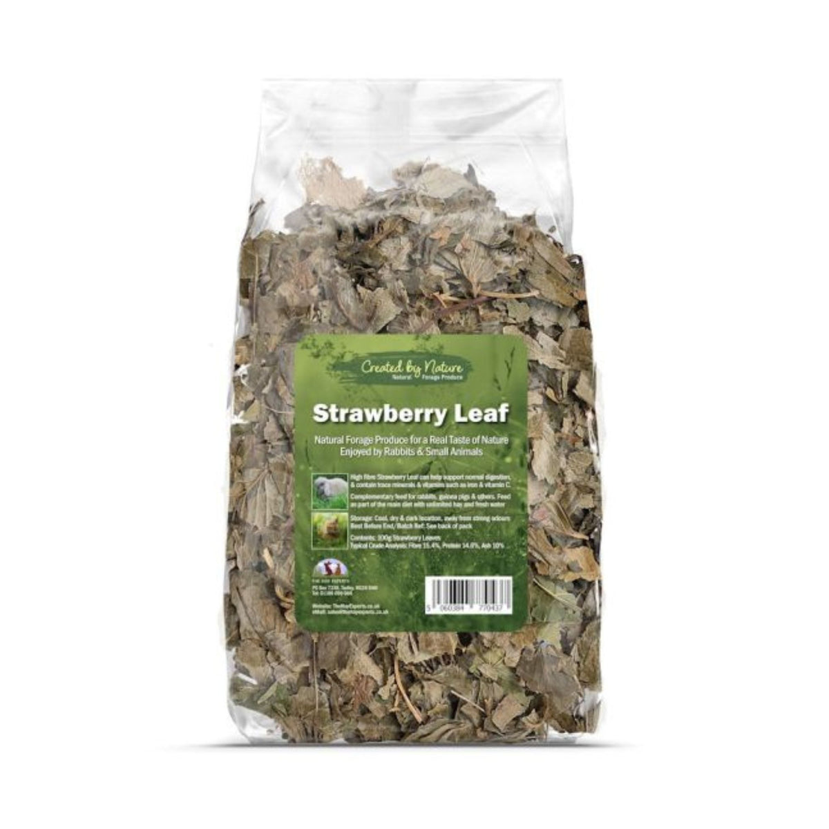 The Hay Experts Strawberry Leaf, Dried Herbs for Rabbits | Barks &amp; Bunnies