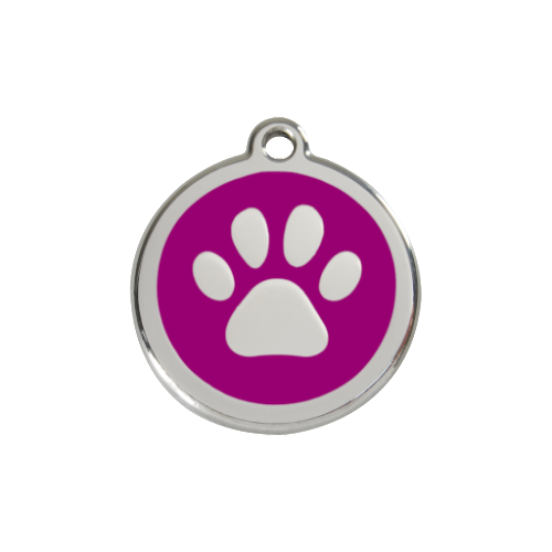 Red Dingo Paw Print Dog Tag, Enamel Pet ID Tag | Barks &amp; Bunnies