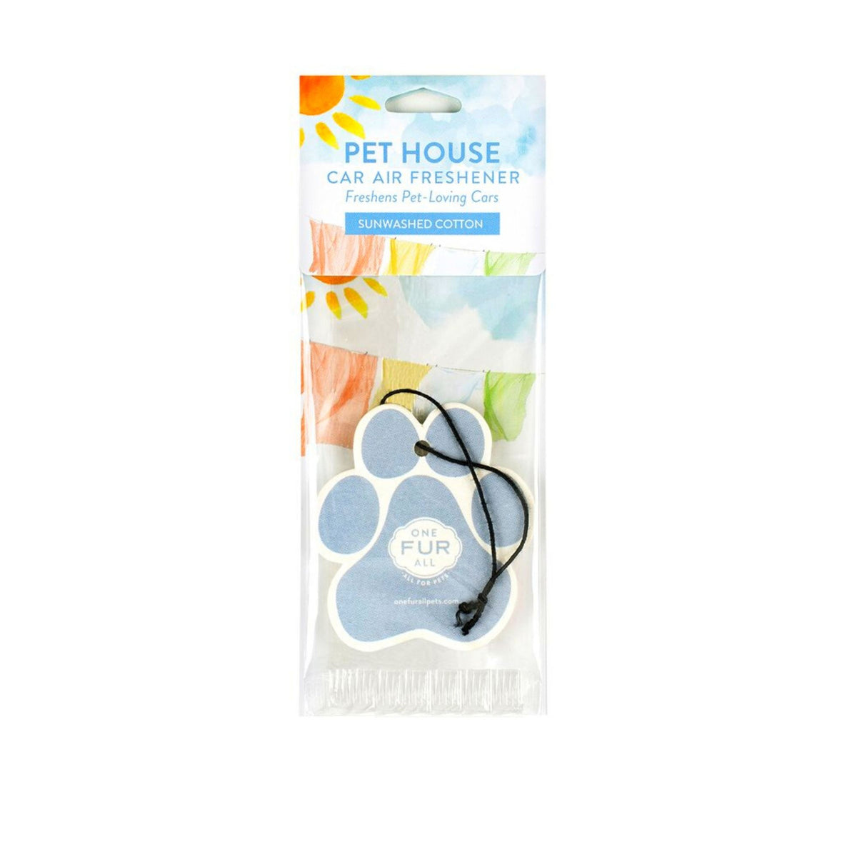 One Fur All Car Air Freshener Sunwashed Cotton, Pet Friendly | Barks &amp; Bunnies
