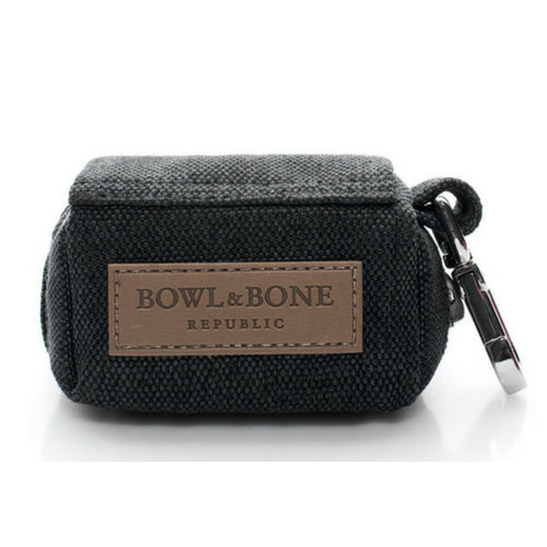 Bowl &amp; Bone Republic MINI Black, Dog Poop Bag Dispenser | Barks &amp; Bunnies