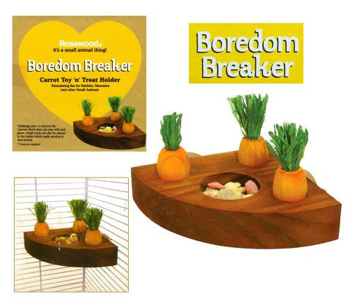 Rosewood Carrot Toy 'n' Treat Holder for Rabbits &amp; Small Animals | Barks &amp; Bunnies