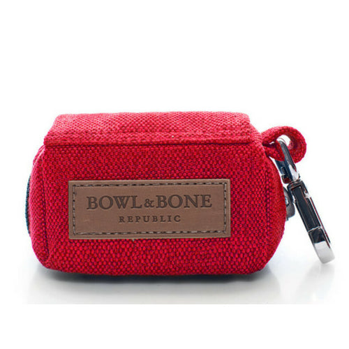 Bowl &amp; Bone Republic MINI Red, Dog Poop Bag Dispenser | Barks &amp; Bunnies