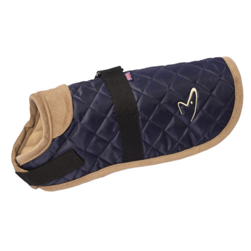 Gor Pets Worcester Dog Coat Navy, Quilted Winter Dog Coat | Barks &amp; Bunnies