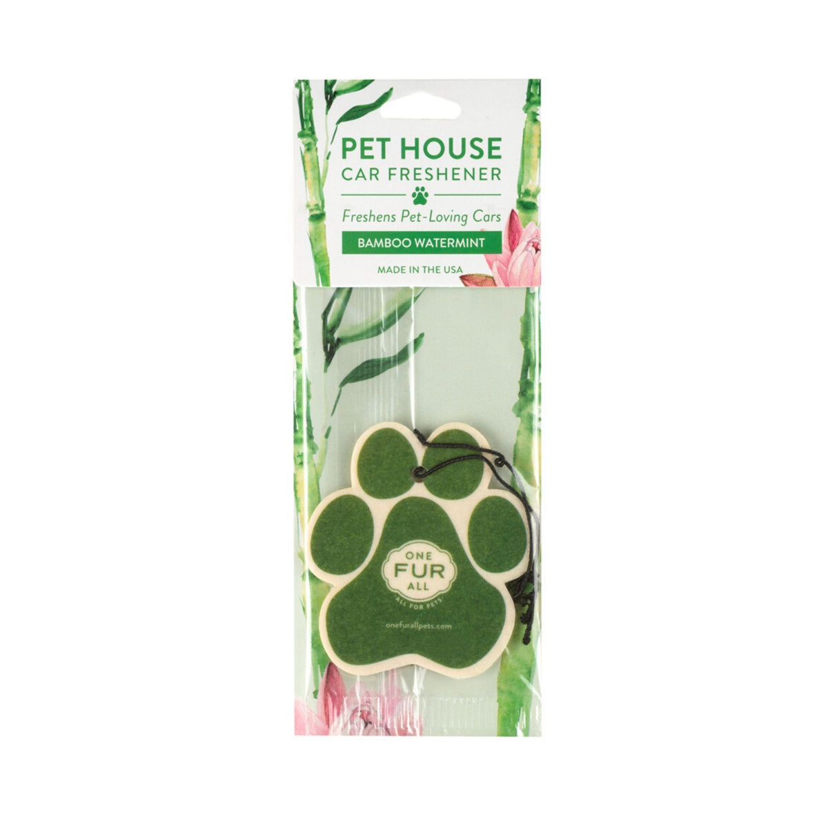 One Fur All Car Air Freshener Bamboo Watermint, Pet Friendly | Barks &amp; Bunnies