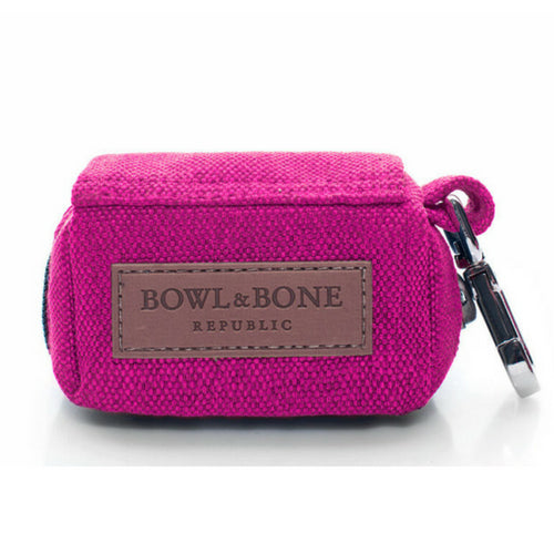 Bowl &amp; Bone Republic MINI Pink, Dog Poop Bag Dispenser | Barks &amp; Bunnies