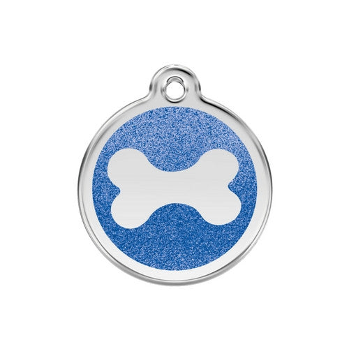 Red Dingo Glitter Bone Dog Tag, Enamel Pet Tag UK | Barks &amp; Bunnies