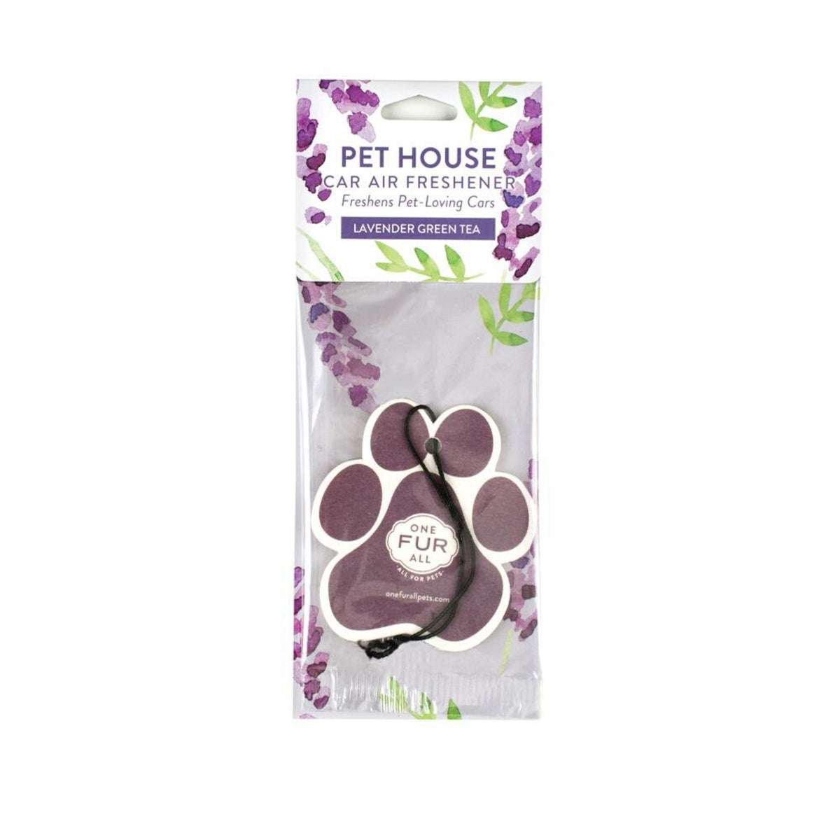One Fur All Car Air Freshener Lavender Green Tea, Pet Friendly | Barks &amp; Bunnies