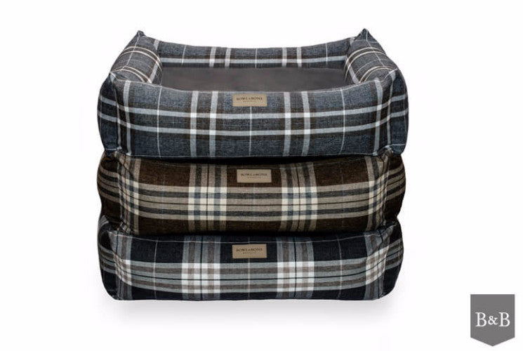 Bowl &amp; Bone Republic Scott Bed Blue, Dog Bed | Barks &amp; Bunnies