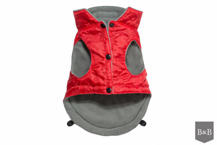 Bowl &amp; Bone Spirit Jacket Red, Quilted Dog Coat | Barks &amp; Bunnies