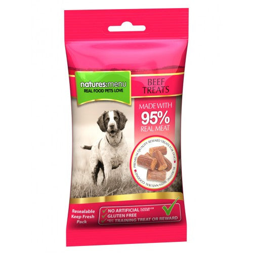 Natures Menu Real Meaty Beef Dog Treats | Barks &amp; Bunnies