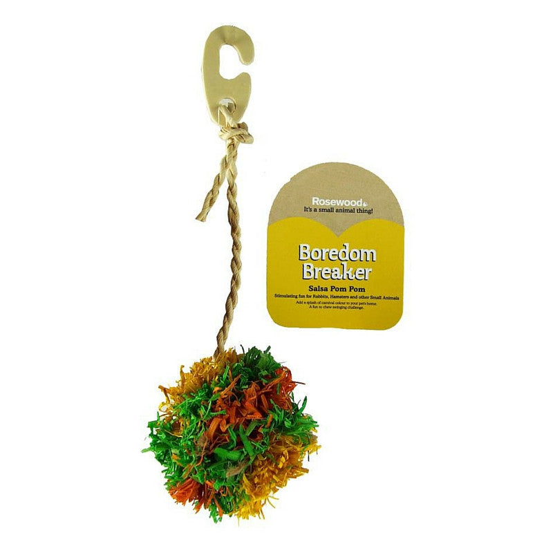 Rosewood Boredom Breaker Salsa Pom Pom Rabbit &amp; Small Animal Toy | Barks &amp; Bunnies