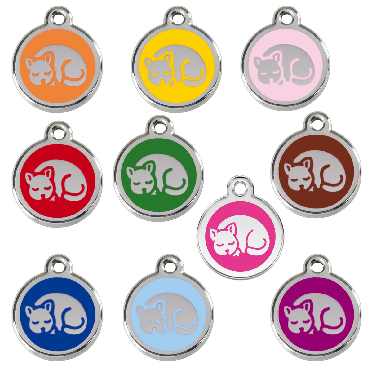 Red Dingo Kitten Cat Tag, Enamel Pet Tag UK | Barks &amp; Bunnies