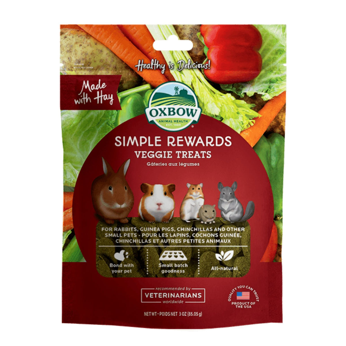 Oxbow Simple Rewards Veggie Baked Treats | Barks &amp; Bunnies