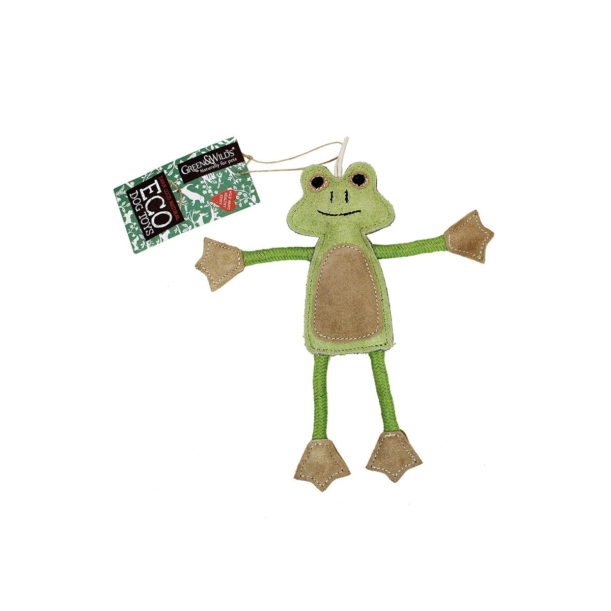 Green &amp; Wilds Francois Le Frog, Eco Friendly Dog Toy | Barks &amp; Bunnies