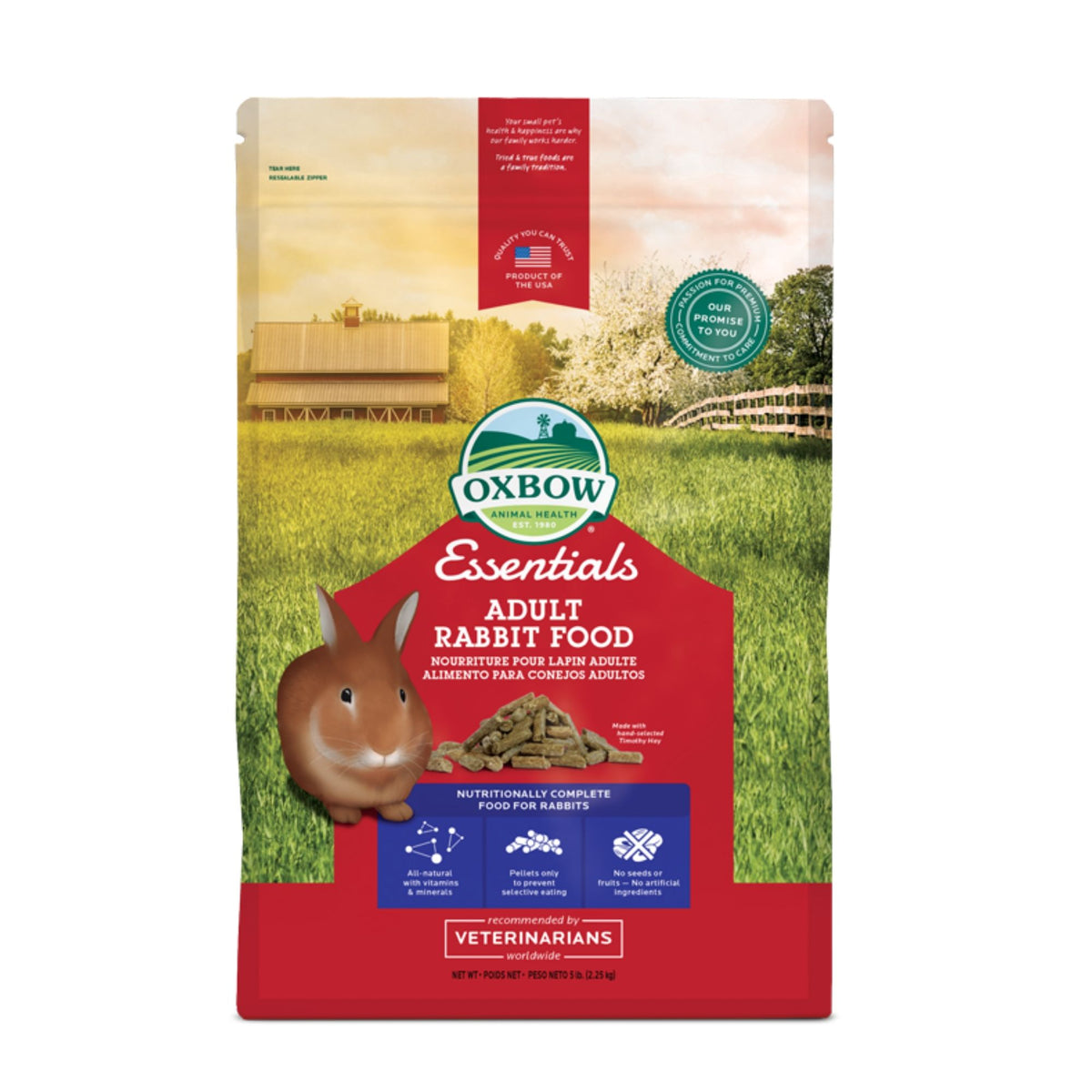 Oxbow Essentials Adult Rabbit Food, Junior Food | Barks &amp; Bunnies