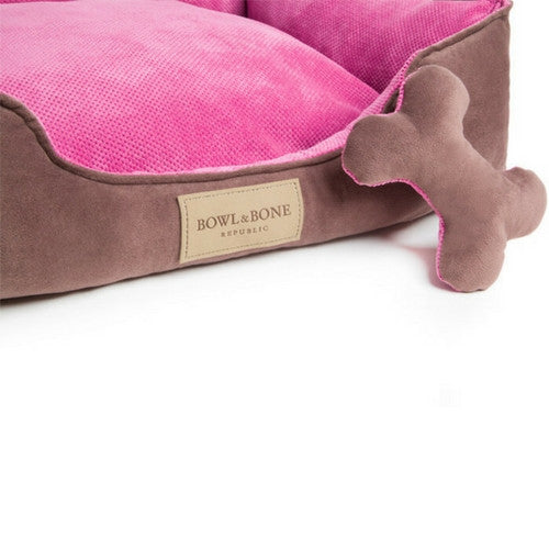 Bowl &amp; Bone Republic Classic Bed Pink, Dog Bed | Barks &amp; Bunnies