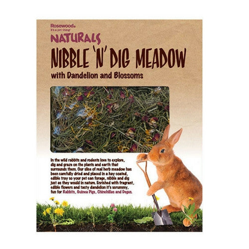 Rosewood Naturals Nibble 'n' Dig Meadow for Rabbits | Barks &amp; Bunnies