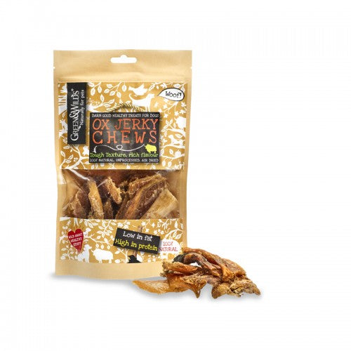 Green &amp; Wilds Ox Jerky Chew, Best Natural Dog Chew UK  | Barks &amp;..