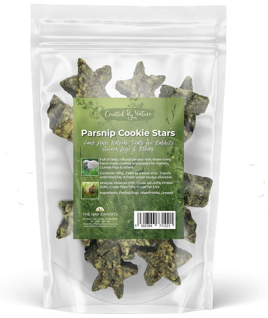 The Hay Experts Parsnip Cookie Stars | Barks &amp; Bunnies