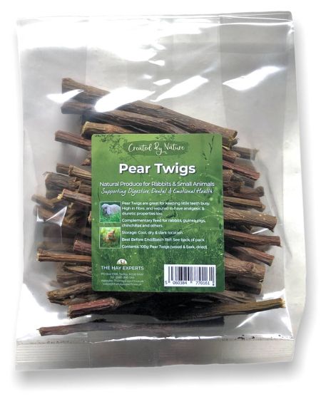 The Hay Experts Pear Twigs, Treats for Rabbits | Barks &amp; Bunnies